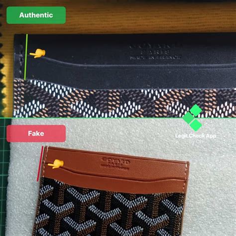 how to spot a fake goyard card holder|how to authenticate goyard.